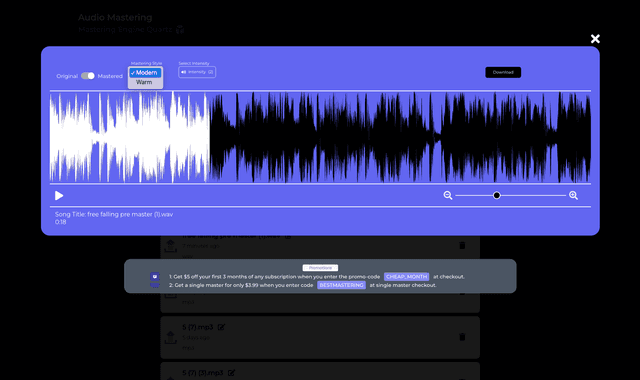 free audio mastering software for mac